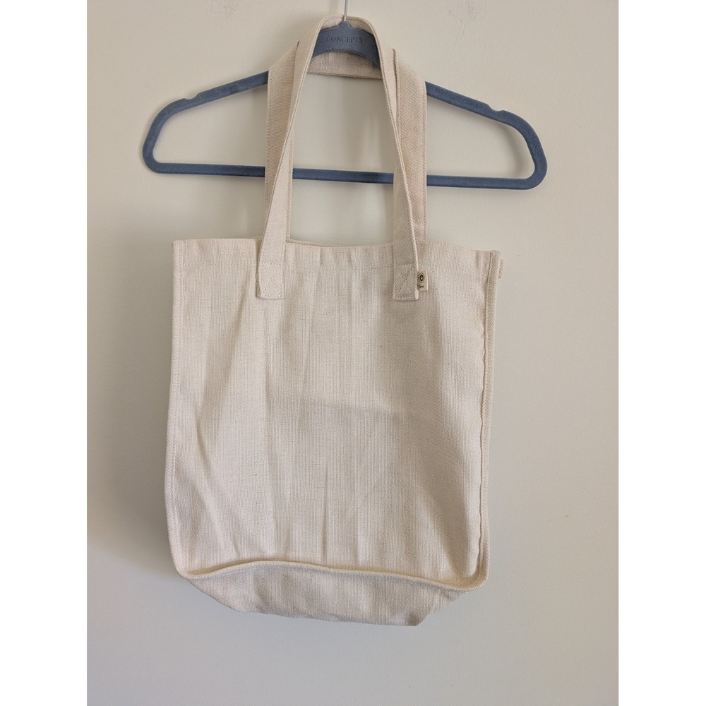 Hemp & Organic Cotton Canvas Tote Bag Cream Natural sustainable market garden